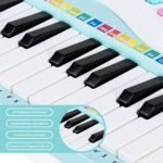 37 klavišų vaikiškas pianinas su mikrofonu (Mėlyna)