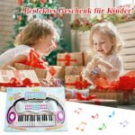37 klavišų vaikiškas elektrinis pianinas su mikrofonu (Rožinė)