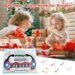 37 klavišų vaikiškas pianinas su mikrofonu (Raudona)