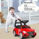 Vaikiškas automobilis stumiamas ir važiuojamas (Raudona)