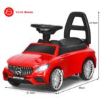 Vaikiškas automobilis stumiamas ir važiuojamas (Raudona)