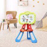 Dvipusė magnetinė lenta vaikams su priedais (Spalvota)