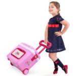 Daugiafunkcis virtuvės vežimėlis su reguliuojamu aukščiu (Rožinė)