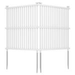 PVC sodo tvora su metaliniais kuolais 114 cm aukščio (Balta)
