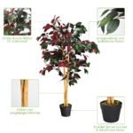 Dirbtinis fikusas su dviem kamienais 504 lapeliais 120 cm (Žalia)