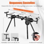 Universalus nešiojamas pjovimo stovas su spaustuvais (Juoda)