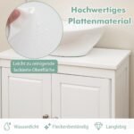 Spintelė po praustuvu su dviem durelėm ir reguliuojama lentyna (Balta)