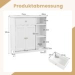 Vonios spintelė su stalčiumi ir durelėmis 75 x 30 x 80 cm (Balta)