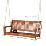 Sūpynių suoliukas iš eukalipto medienos (Natūrali)