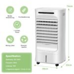 Nešiojamas 3-in-1 oro aušintuvas su ventiliatoriumi ir drėkintuvu (Balta)