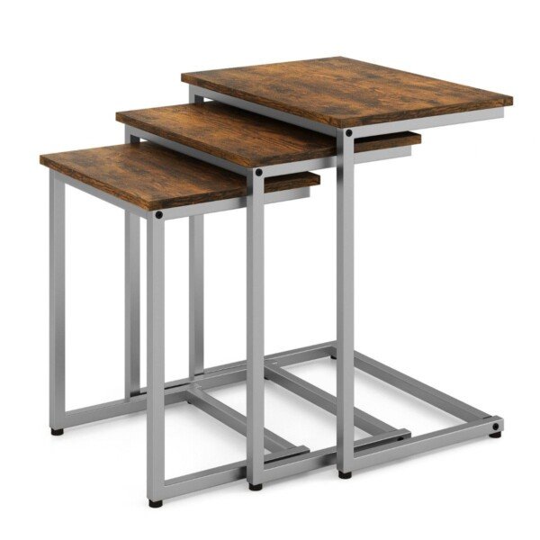 Papildomi staliukai su C formos rėmu 3 vnt. (Kavos)