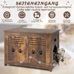 Daugiafunkcis Kačių Tualeto Gaubtas su Šoniniu Įėjimu (Ruda)