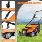 Elektrinis vejos aeratorius ir skarifikatorius 41 cm darbinio pločio (Oranžinė)