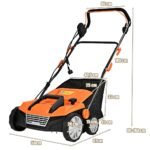 Elektrinis vejos aeratorius ir vertikuteris 1800W (Oranžinė)