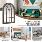 Kampas su metaliniu rėmu derančiu prie senovinio stiliaus sieninis veidrodis (Rustic Brown)