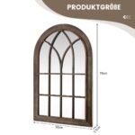 Kampas su metaliniu rėmu derančiu prie senovinio stiliaus sieninis veidrodis (Rustic Brown)