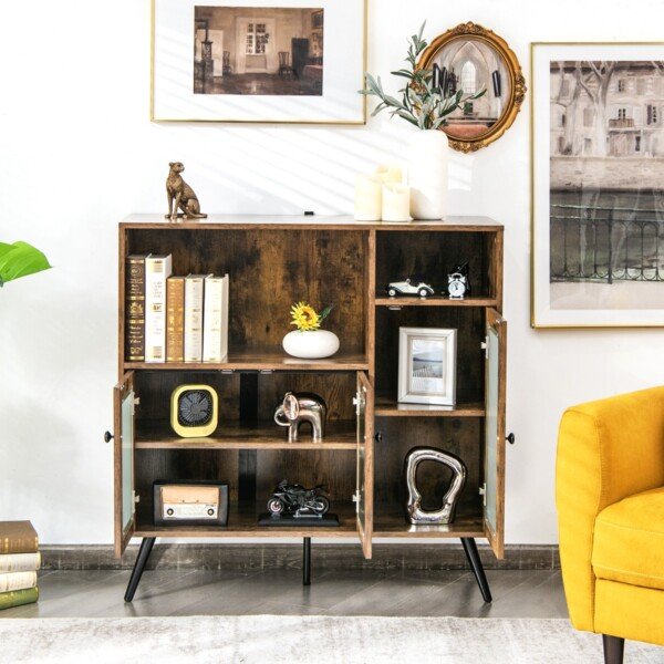 Moderni komoda su reguliuojamomis lentynomis (Ruda)