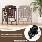 Baldas su ratukais ir integruota įkrovimo stotele (Natūrali ruda)