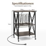 Kompaktiškas stovas su įkrovimo stotele ir ratukais (Pilka)