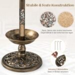 Vandens telkinys su saulės šviesa ir lesykla gėlėms (Bronzos)