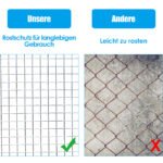 Tvirtas 7 mm vielos tinklas su nerūdijančia danga 15 metrų ilgio (Sidabrinė)