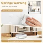 Knygų lentyna su keturiais skyriais ir metalinėmis kojomis (Balta)