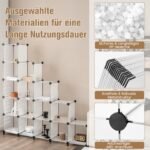 Modulinė kubelių lentyna 16 skyrių 125 x 31 x 129 cm (Permatoma)
