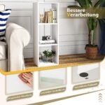 3 skyrių atviras lentynų komplektas (Balta)