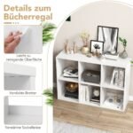 Šešių skyrių lentyna (Balta)