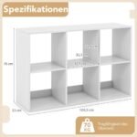 Šešių skyrių lentyna (Balta)