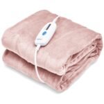 Elektrinis šildomas pledas su keturių lygių temperatūra ir laikmačiu (Rožinė)