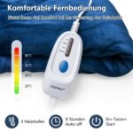 Elektrinė antklodė su 4 šildymo lygiais ir automatiniu išjungimu (Mėlyna)