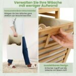 Ištraukiamas dvidalis skalbinių krepšys (Natūrali)