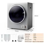 Elektrinis drabužių džiovintuvas 2 5 kg 850 W (Sidabrinė)