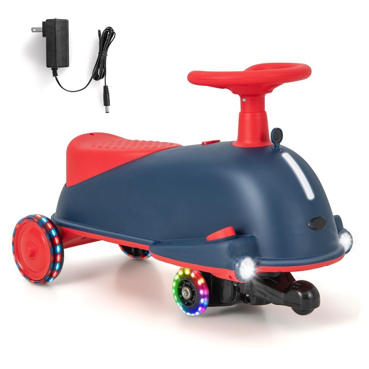 wackelauto-tq10166de-ny_7_ Elektrinis paspiriamasis automobilis vaikams su švytinčiais ratais (Mėlyna)