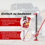 Automobilio domkratas 3T 112 cm kėlimo aukštis (Raudona)
