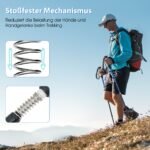 Aliuminio teleskopinės žygio lazdos reguliuojamo ilgio (Mėlyna)