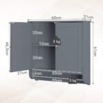 Pakabinama spintelė su rankšluosčių laikikliu (Pilka)