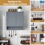 Pakabinama spintelė su rankšluosčių laikikliu (Pilka)