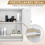 Pakabinama vonios spintelė su rankšluosčių laikikliu (Balta)