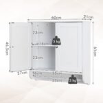 Pakabinama vonios spintelė su rankšluosčių laikikliu (Balta)