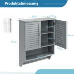 Pakabinama spintelė su dviem lamelinėm durelėm (Pilka)