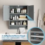 Pakabinama spintelė su dviem lamelinėm durelėm (Pilka)