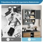 Pakabinama spintelė su dviem lamelinėm durelėm (Pilka)