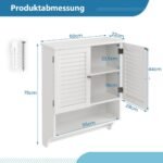 Pakabinama spintelė su 2 žaliuzių durelėmis (Balta)