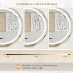 LED vonios veidrodis su laikrodžiu ir lietimui jautriu valdikliu (Sidabrinė)