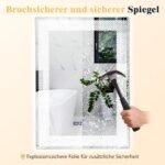 Sieninis veidrodis su LED apšvietimu ir atmintimi (Sidabrinė)