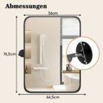 Pakreipiamas metalinio rėmo sieninis veidrodis (Juoda)