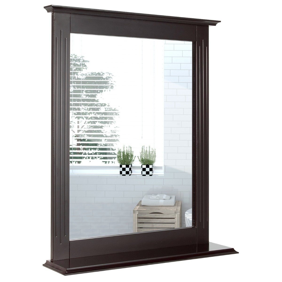 wandspiegel-hw61553cf_6_ Stačiakampis vonios veidrodis su lentynėle (Ruda)