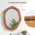 Dekoratyvinis netaisyklingos formos sieninis veidrodis 89 5 x 66 cm (Natūrali)